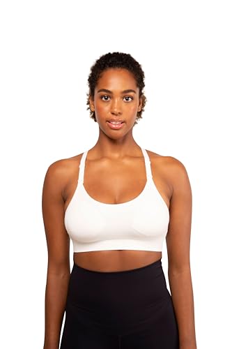 Modern Eternity Chelsea Racer Back Nursing Bra (M, Eggshell)