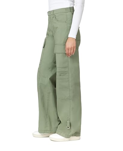 kensie Jeans for Women High Rise Cargo Pants with Tab Bottom 27.5-Inch Inseam, Sizes 0-142