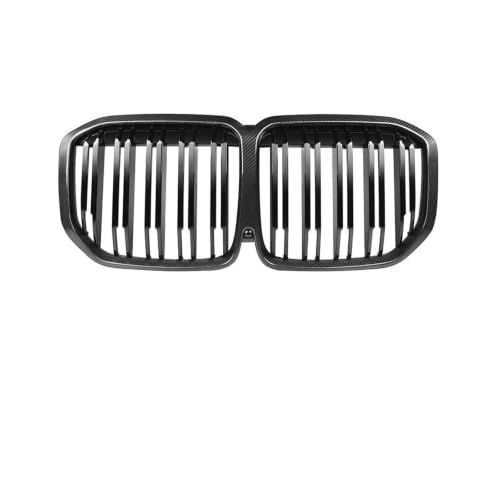 Calandre avant carbone pour BMW X7 G07 LCI 2023-IN véritable grille de pare-chocs
