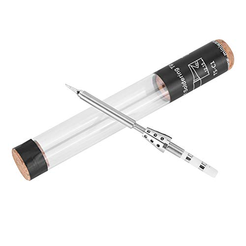 Hlyjoon Astuce de Fer à Souder TS100 en Acier Inoxydable Pointe de Fer à Souder électrique Astuces de Remplacement Kit(T1-C) Cover