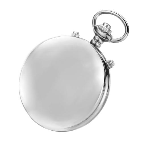 Image of BOSHIYA Smooth Quartz Pocket Watches for Men Multifunctional Chronograph Classic Vintage Mens Womens Pocket Watch with Chain Christmas Graduation Birthday Gifts Fathers Day