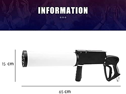 Pistola de humo LED KRASS para efectos escénicos con gas CO2, pistola criogénica portátil para DJ, incluye manguera de 3 m miniatura 6