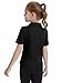 CharmWM Girls Golf Shirts Short Sleeve Polo Moisture Wicking Tops V-Neck 1/4-Zip with Collar Shirts Tennis Outfits 3-14 Years Black