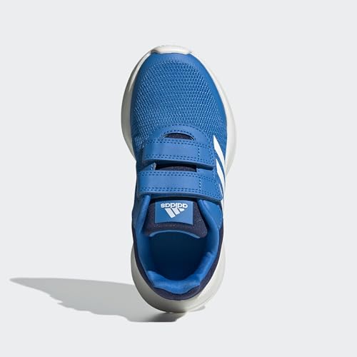 adidas Tensaur Run 2.0 Hook & Loop Shoe, Blue Rush/White/Dark Blue, 3 US Unisex Little Kid4