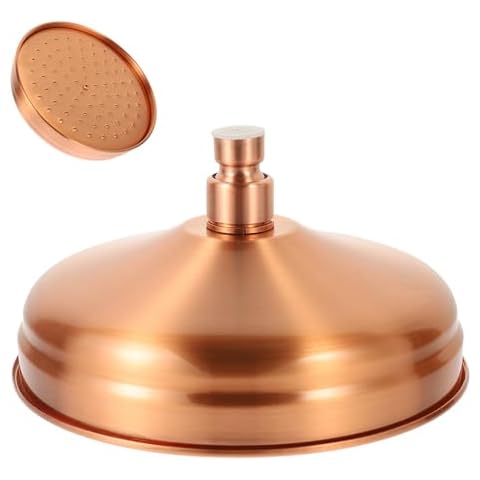 DOITOOL Copper Shower Head 7.87 Inch Vintage Rainfall Fixed Shower Sprinkler Cover