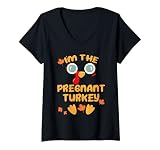 Femme Pyjama assorti pour femme enceinte en dinde T-Shirt avec Col en V