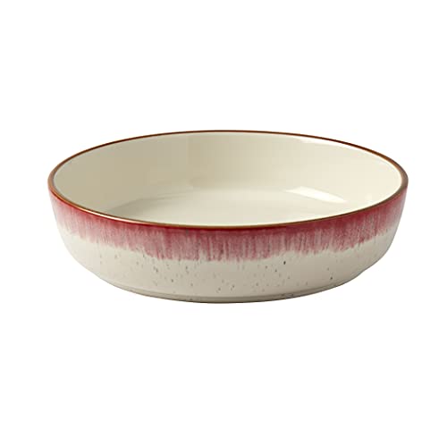 Tabletops Gallery Speckled Farmhouse Collection- Stoneware Dishes Service For 4 Dinner Salad Appetizer Dessert Plate Bowls, 12 Piece Hanover Dinnerware Set In Berry #TOP5