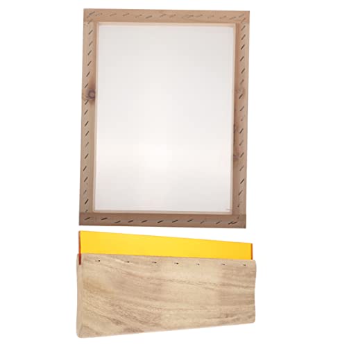 HOMSFOU 1 Set Durable Wooden Ink Scraper with Wooden Handle for for Projects Graphic and Textile Applications Compact and Practical Design