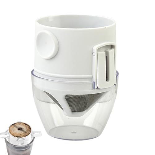 Taza De Filtro De Café - Gotero De Café Doméstico, Taza De Elaboración Reutilizable, Cafetera Manual, Filtro De Café Ecológico | Incluye Portavasos Para Una Preparación Práctico En El Hogar
