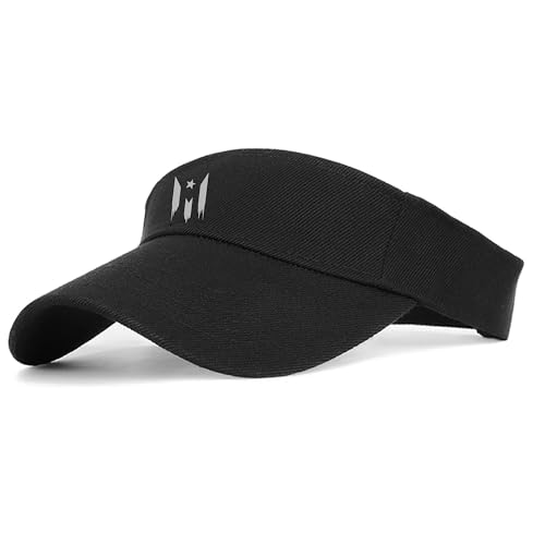 Image of Visors Hat for Women Sun Hat for Men Empty Top Black Running Visors Comfortable UV Protection Sun Visor for Travel Cycling