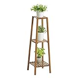Soporte de madera for plantas de 5 niveles y 6 macetas altas, soporte for plantas de madera, múltiples estantes for macetas, estante for macetas, estante de exhibición, organizador de almacenamiento f