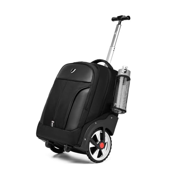 GOTECH Rolling Backpack,Waterproof Backpack with Wheels for Business and Travel Commuter, Carry on Backpack with Laptop Compartment, Fit 17 Inch Laptop, Wheeled Backpack for Adults