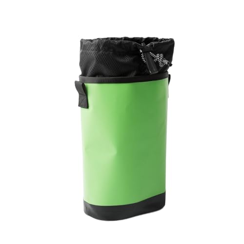QSTDGVPW Climbing Rope Bag Tool Storage Bag Hiking Waterproof Construction Caving Mountaineering Drawstring Pouch Rope Organizer, Green