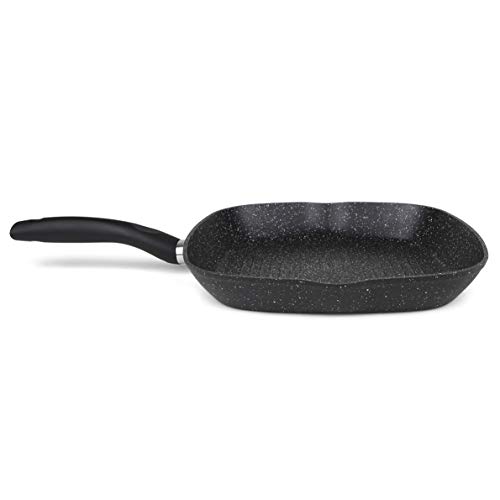 Orbegozo RUF 1028 Sartén Grill de Aluminio Forjado con Superficie Antiadherente, 28 cm de Diámetro, Apto para Todo Tipo de Fuegos, No Contiene PFOA
