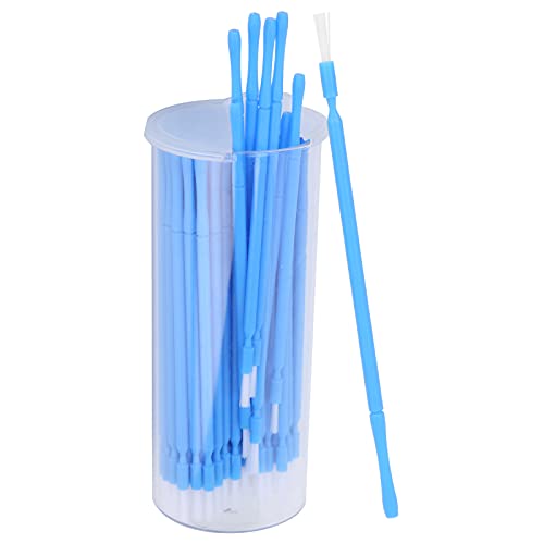 Dental Applicator Brush Disposable Cohesive Desensitizer 100pcs Whitening Tool Dental Accessory Blue Handle White Brush Hair Dental Clinic Home Use