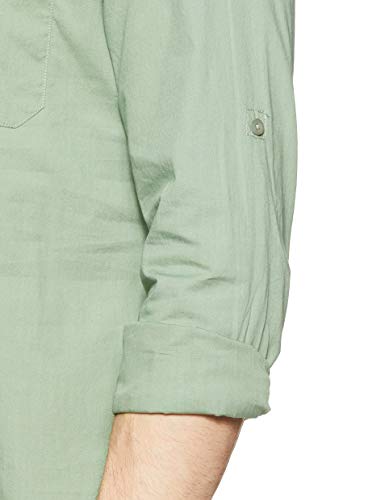 Amazon Symbol Men's Green Cotton Shirt Granite Green - Image 5