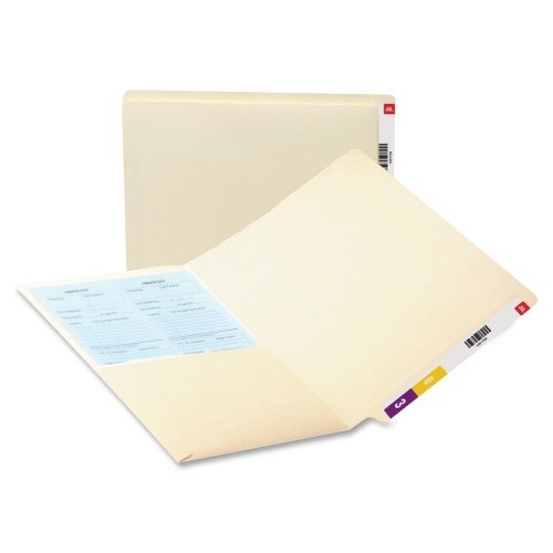 Smead 24115 Folders Front Interior Pocket Straight End Tab Letter Manila 50/Box