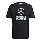 Logo brodé à 3 barres adidas Herren Mercedes - AMG Petronas Formula 1 Team DNA Graphic Tee, Black/Semi Mint Rush, L