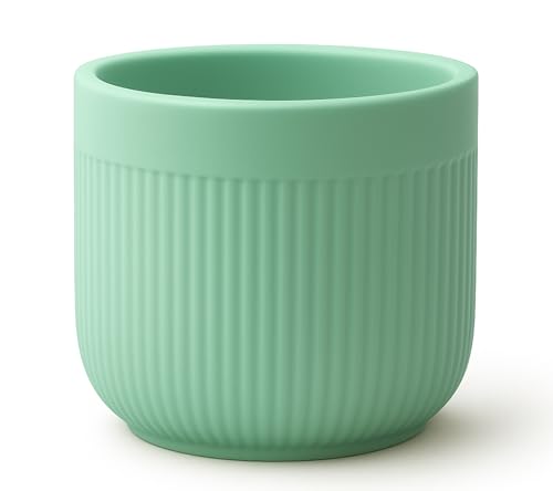 Image of Yo Green Ceramic Planters - Succulent & Indoor Plant Pot, Decorative Cartoon Doll Planter for Home Office Desk, Small Flower Pot for Succulents, Cactus, Herbs