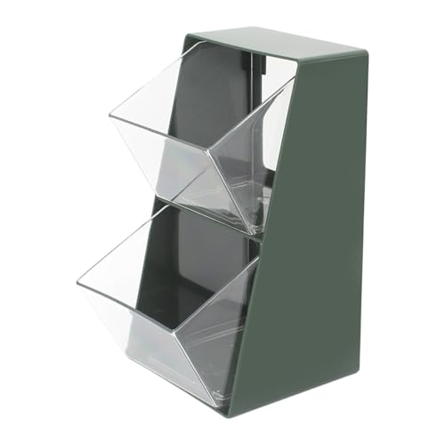 Tsophreniq Dispensador compacto apilable de cápsulas de café con contenedores extraíbles para almacenamiento de tazas, materiales compuestos resistentes, estante para tazas de café