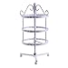UNNS Espositore per Collana Orecchini rotanti di Gioielli a 3 Strati E Orecchini rotanti di Gioielli Respinger Deposito di Gioielli (Color : White)