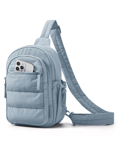 Image of BAGSMART Small Sling Bag for Women, Puffer Crossbody Bag Purses Hobo Handbag Fanny Packs for Travel Hiking