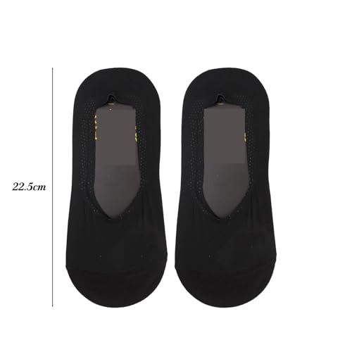 1/5pairs Breathable Crew Socks Ventilate Fashion Men Invisible Ultra-thin Boat Socks Solid Color Non-slip Low Cut Sock2