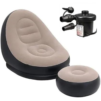 Air Sofa with Stool | Inflatable Lounge Chair & Footrest | Portable Air Sofa for Indoor, Outdoor, Camping, Beach & Garden | Lightweight, Durable & Easy to Inflate-image-22