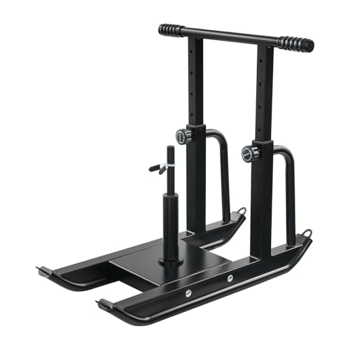 Adjustable Fitness Sled 5-Level for Strength Training, 440LBS Capacity Pushing Pulling Sled Workout Equipment for Home Gym & Outdoor, Compatible with 1