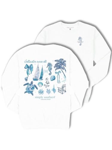 Simply Southern Saltwater Cures All Crew Sweatshirt M L