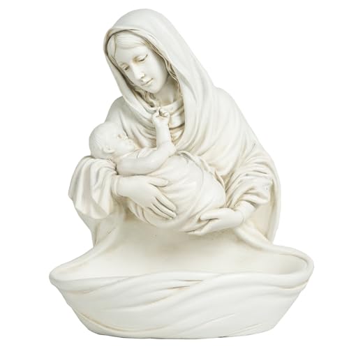 Estatua Madonna y Niño 6 pulg. pintada a mano miniatura 1