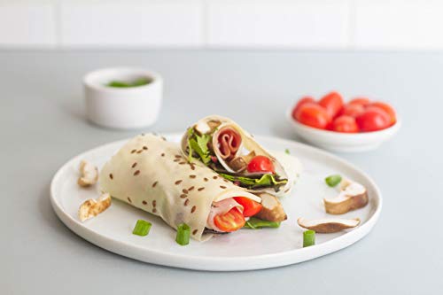 image for Norigami Egg Wraps with Soy Protein – Flax Seeds. High Protein, Low 