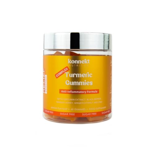 Turmeric Complex Gummies - 3000mg High Strength Turmeric with Ginger Extract Black Pepper Manuka Honey & Zinc - Powerful Anti-Inflammatory for Muscles Bones and Joints - 60 Gummies