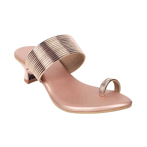 Image of Metro Women's Fashion Kitten Heel Slip-on Sandals