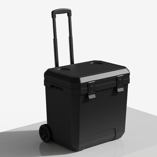 HJJ クーラーボックス、 発泡スチロール 箱、大容量、 キャスター付き長時間保冷保温 、大容量お手入れ簡単、多機能 アウトドア キャンプ ピクニック バーベキュー 室内 屋外両用 (グリーン)