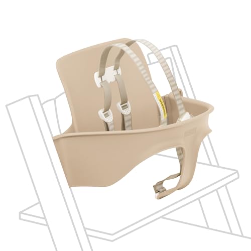 Image of Stokke Tripp Trapp Baby Set, Natural - Convert The Tripp Trapp Chair into High Chair - Removable Seat + Harness for 6-36 Months - Compatible with Tripp Trapp Models After May 2006