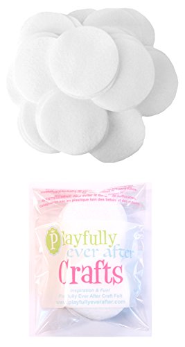 Image of Playfully Ever After White Craft Felt Circles (3 Inch - 30pc)