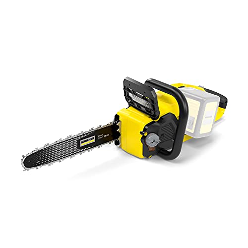 Kärcher 36 V Akku-Kettensäge CNS 36-35, Schwertlänge: 35 cm, automatische Kettenschmierung, Rückschlagschutz, Leistung: max. 100-200 Schnitte, verwendbar mit dem Kärcher 36-V-Akku, ohne Akku