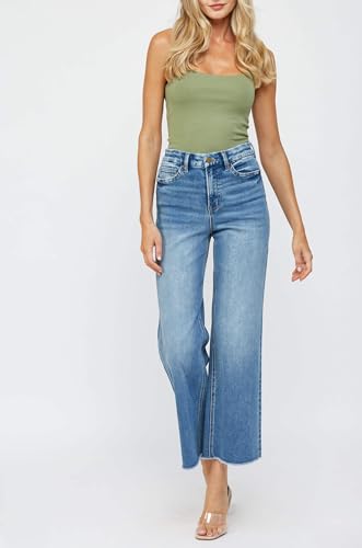 SALT TREE Mica Denim - Festival Stretch Super High Rise Wide Leg Jean - MDE-W1823
