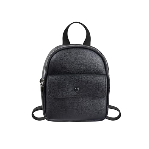 WisePoint Mini Backpack Cute Backpack, PU Leather Small Backpack Purse for Women and Girls,Stylish Womens Backpack Purse (black)