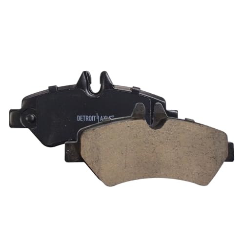 Image of Detroit Axle - Rear 2pc Brake Pads for Dodge Sprinter Freightliner Mercedes-Benz Sprinter 2500 3500, 2 Ceramic Brake Pads w /Hardware Replacement