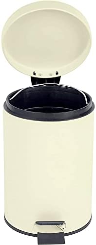 Crystals® Bathroom Pedal Bin With Inner Bucket - 3 Litre Bin - Cream
