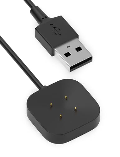 Bicmice Compatible with Fitbit Sense & Versa 3 Charger - Replacement Charging Cable Dock for Sense 2, Versa 4 Smartwatch - 3.3Ft USB Magnetic Wireless Cord