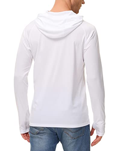 isnowood Sun Shirt UPF 50+ Men's Fishing Shirt Long Sleeve UV Protection Hoodie Rash Guard for Swimming Running Hiking Light2