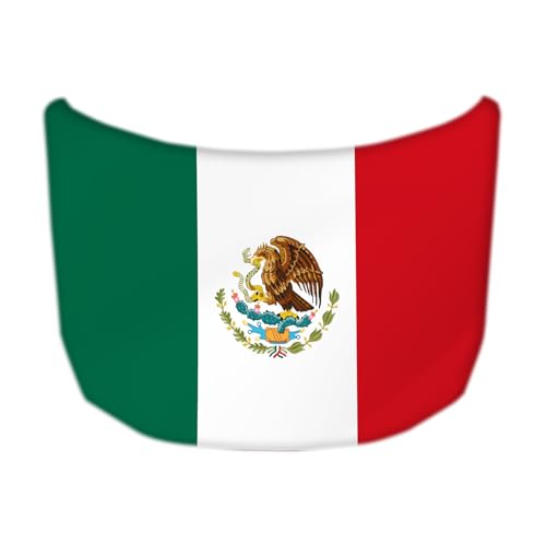 Image of Mexico Flag Car Hood Cover 3.5X5Ft Mexican Car Bonnet Banner Elastic Fabrics Windproof Vehicles Decorate Flags