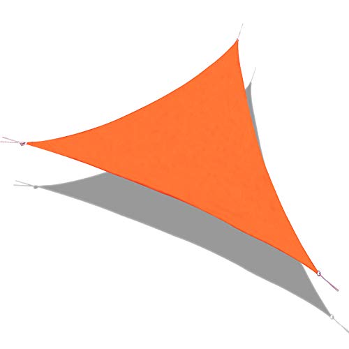 Laxllent Sonnensegel,Sonnenschutz,UV Schutz,3.6x3.6x3.6m Dreieck Orange,Wasserdicht Winddicht Wetterfest,aus Reißfestem PES,für Garten Balkon Terrasse Cover