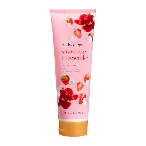Image of Bodycology Strawberry Cheesecake Body Cream | Shea Butter, Cocoa Butter, Jojoba Oil | Paraben & Phthalete Free | Long-Lasting Hydration, Moisturises, Improves Skin Textures - 227g (Pack of 1)