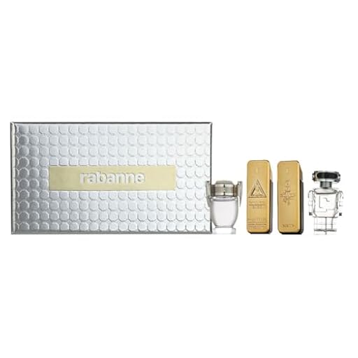 Paco Rabanne Mini set de regalo de colonia para hombre (4 x 0.2 fl oz) variedad de viaje en miniatura | Ya disponible en tu tienda friki favorita! En mundofriki.es!