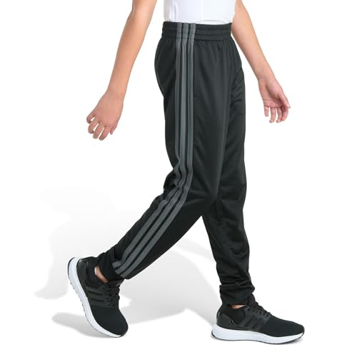 Image of adidas Boys 3-Stripe Jogger Pants | Big and Little Kids | 100% Polyester Athletic Training Pants with Elastic Waistband