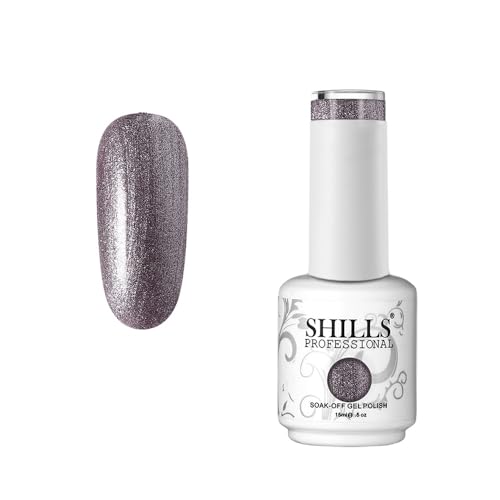 Image of SHILLS PROFESSIONAL UV /LED Soak Off Gel Polish (Gel Nail Polish) Nail Art Nail Polish Color Shade 222, Glossy Finish, 15ml
